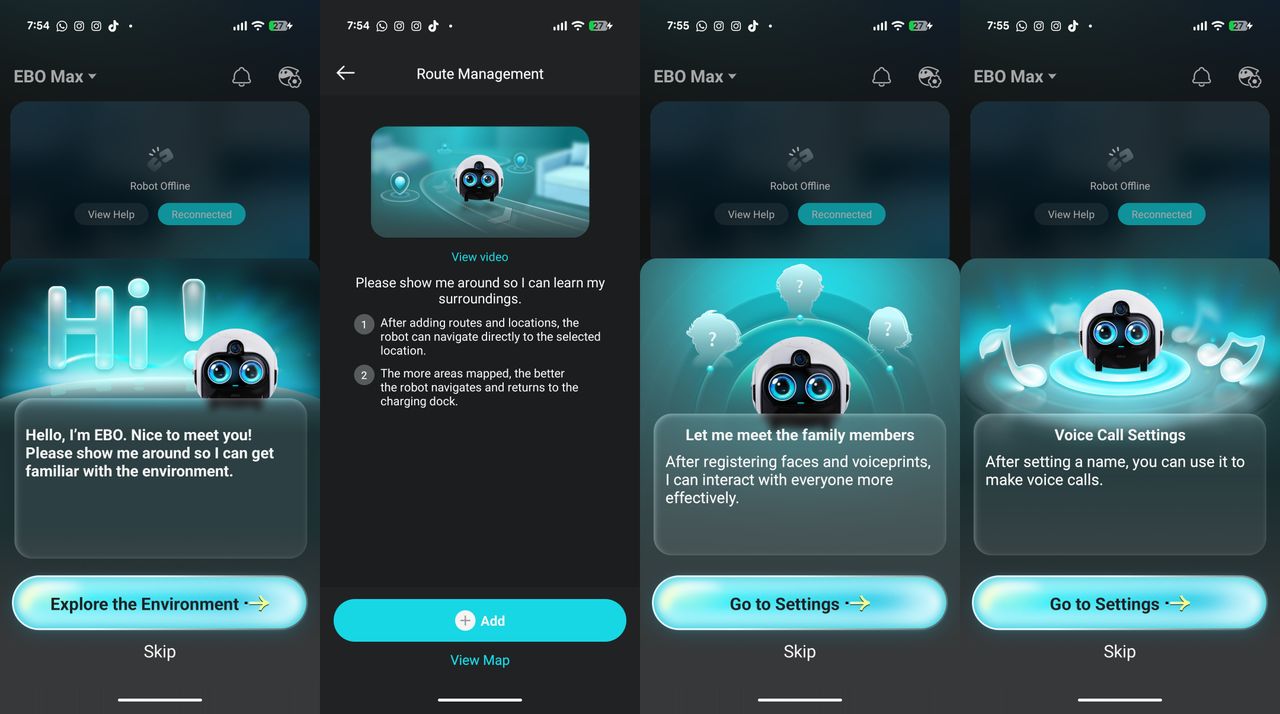 Enabot EBO Max all features in the app