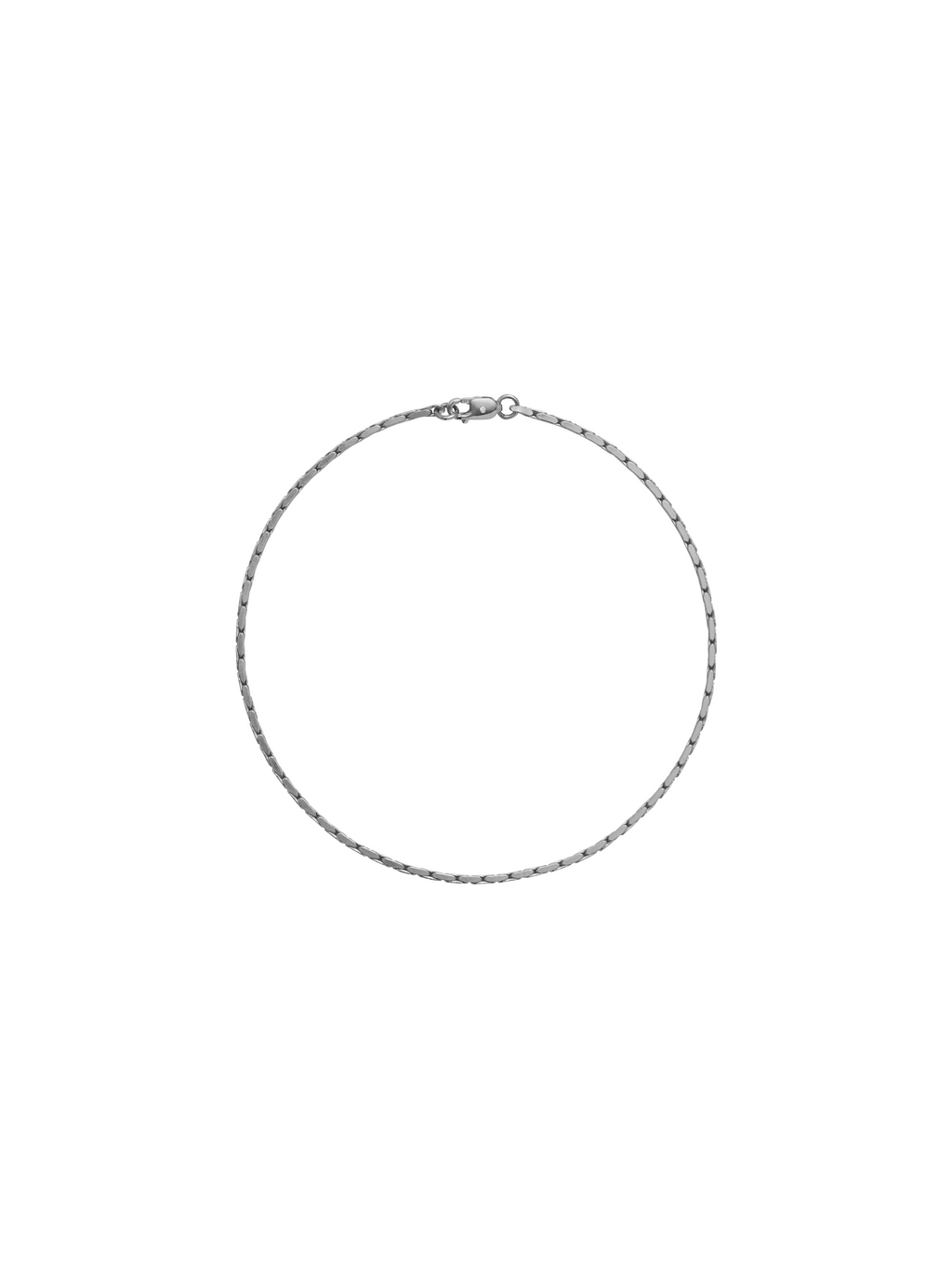 Linnea, Lab Diamond Silver Chain Anklet