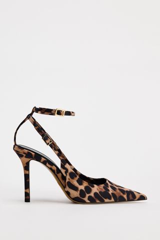 Zara Leopard Sling Back Saltos