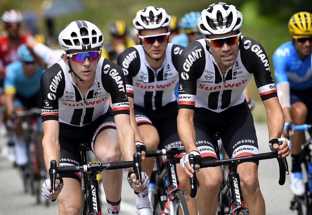 Team Sunweb's Chad Haga and Tom Dumoulin
