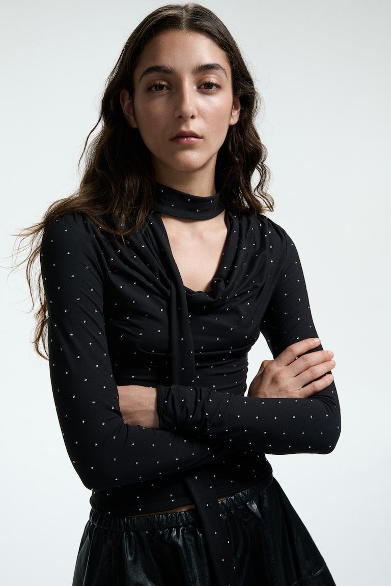 Scarf-Detail Top