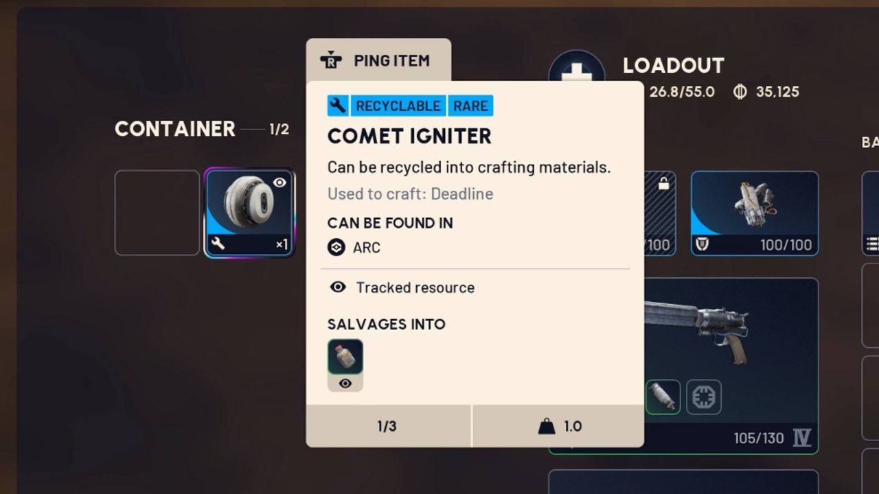 Where to find Comet Igniters in Arc Raiders