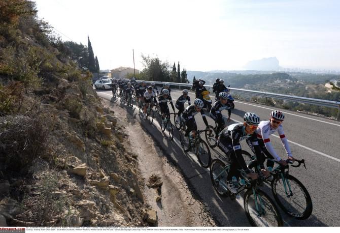Omega Pharma-QuickStep team members on a training ride during their camp in Calpe