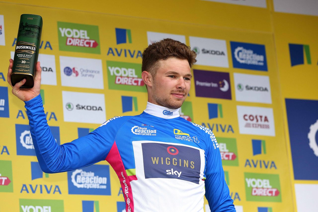 Owain Doull in the points jersey