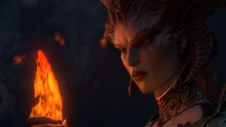 Lilith hold a glowing crystal