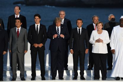 Trump and other G-7 leaders in France