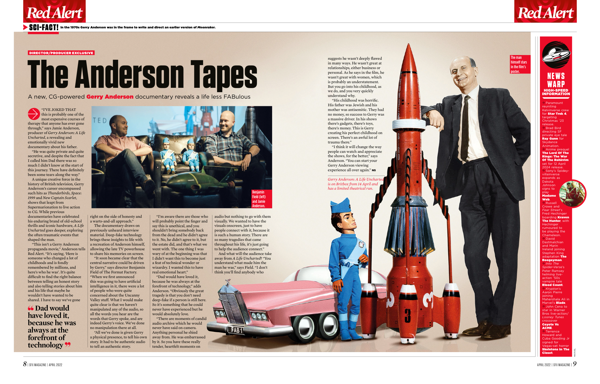 Documentary report by Gerry Anderson at SFX issue 351.