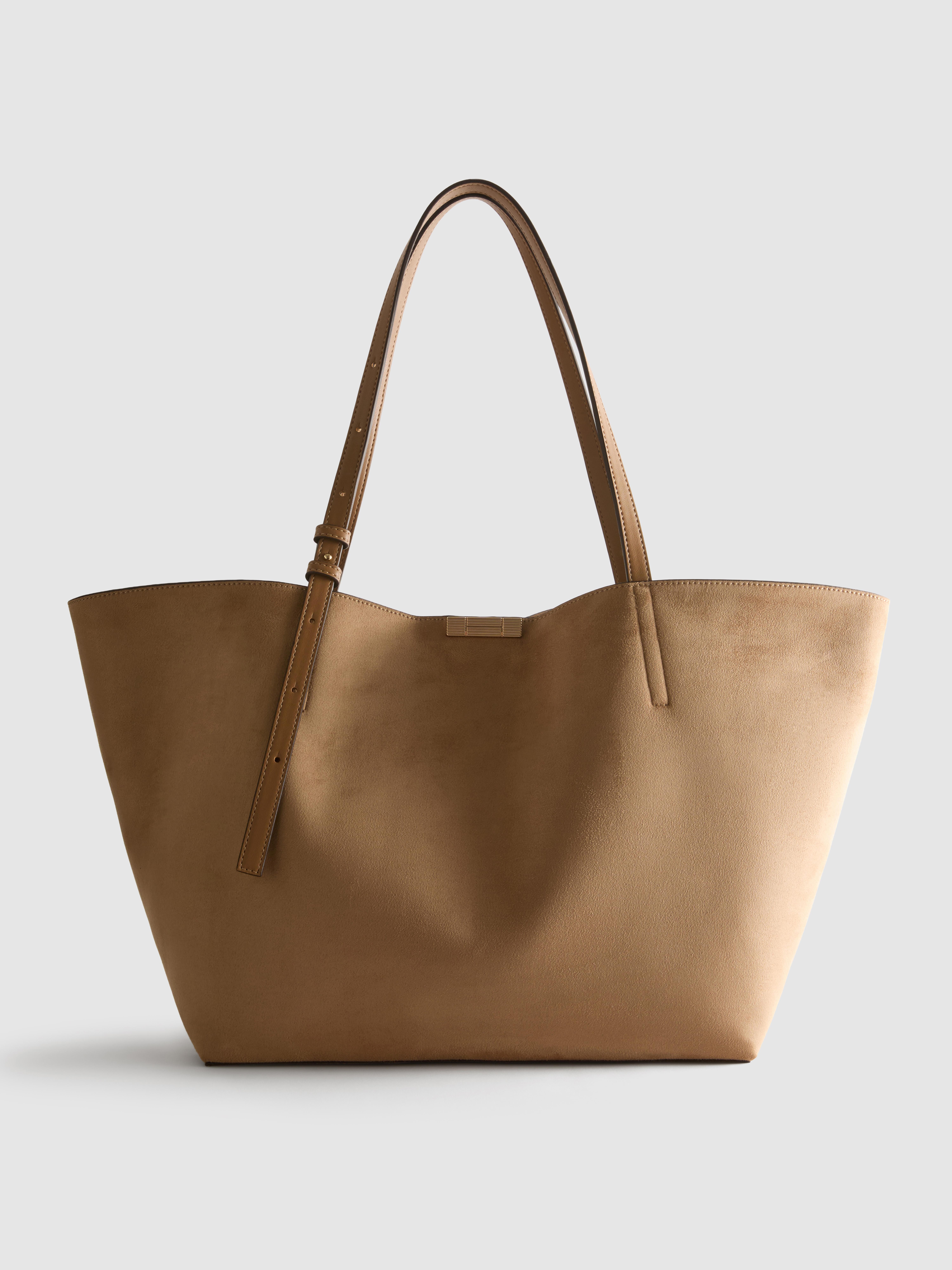 By Coleen Oversized Faux Suede Tote Bag