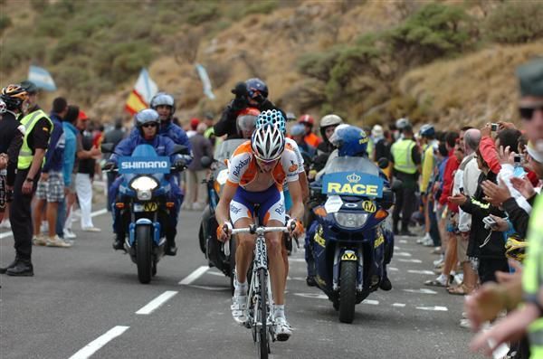 Robert Gesink (Rabobank) and Ezequiel Mosquera (Xacobeo Galacia) taking care of business