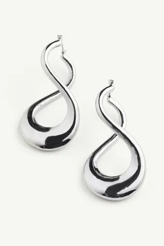 silver squiggle earrings