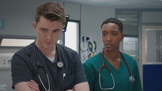 Doctors Will and Archie look worried after Vincent is admitted to the ED