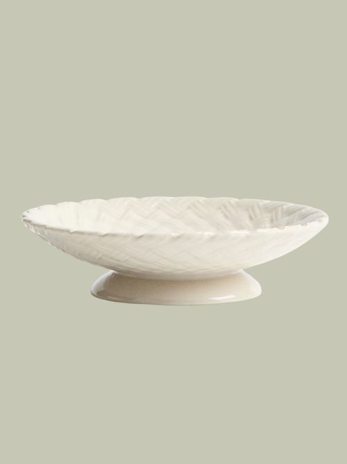 Small Braided-Look Stoneware Bowl