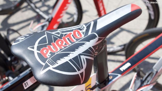 Joaquim Rodriguez of Team Katusha had a one-off saddle