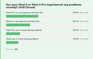 Google Pixel 6 Problems Poll Responses