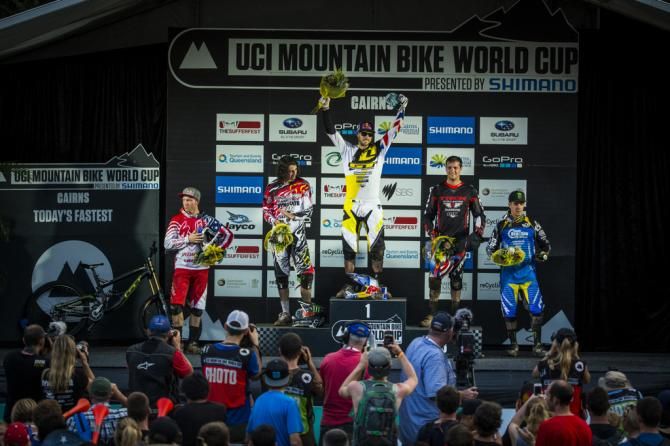 Gee Atherton, top step of the podium