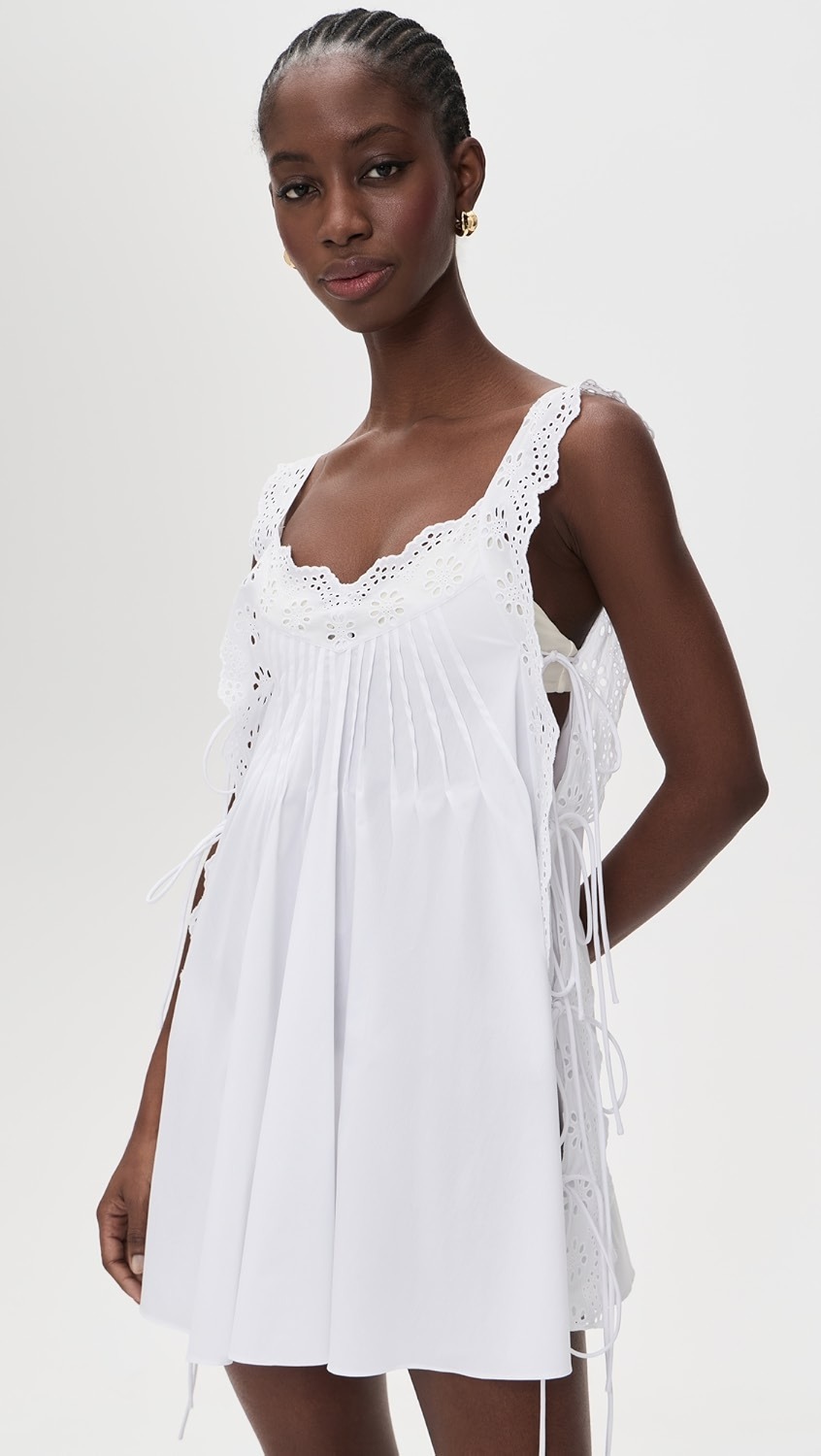 Caroline Constas, Lucilla Eyelet Mini Dress