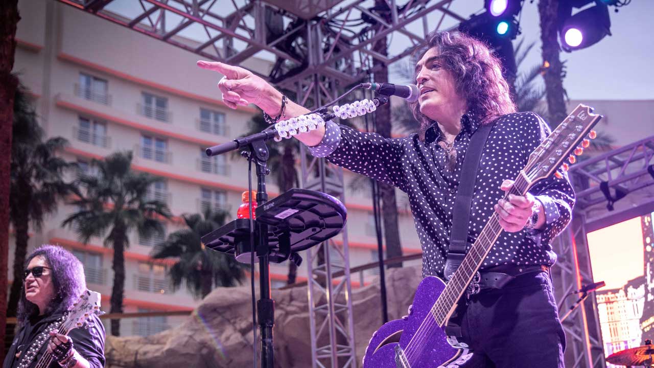 Paul Stanley onstage in Las Vegas