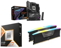 AMD Ryzen 7 9800X3D, 32GB Corsair Vengeance DDR5 RAM, Gigabyte X870 Aorus Elite Wifi7 AMD Ryzen 7 9800X3D, 32GB Corsair Vengeance DDR5 RAM, Gigabyte X870 Aorus Elite Wifi7