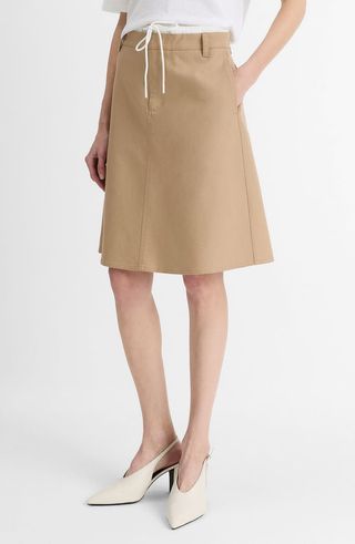 Double Waist Drawstring Skirt