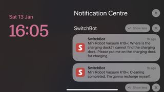 Notifications from the SwitchBot app