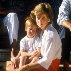 Princess Diana and Prince Harry on holiday in Palma in 1988