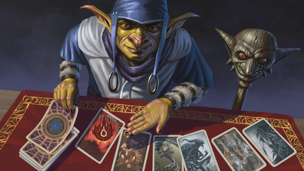 The Card Reader shows you your cards in The Deck of Many Things