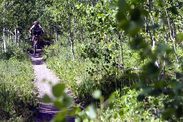 Smooth, fast singletrack graces the area around Sun Valley, Idaho.