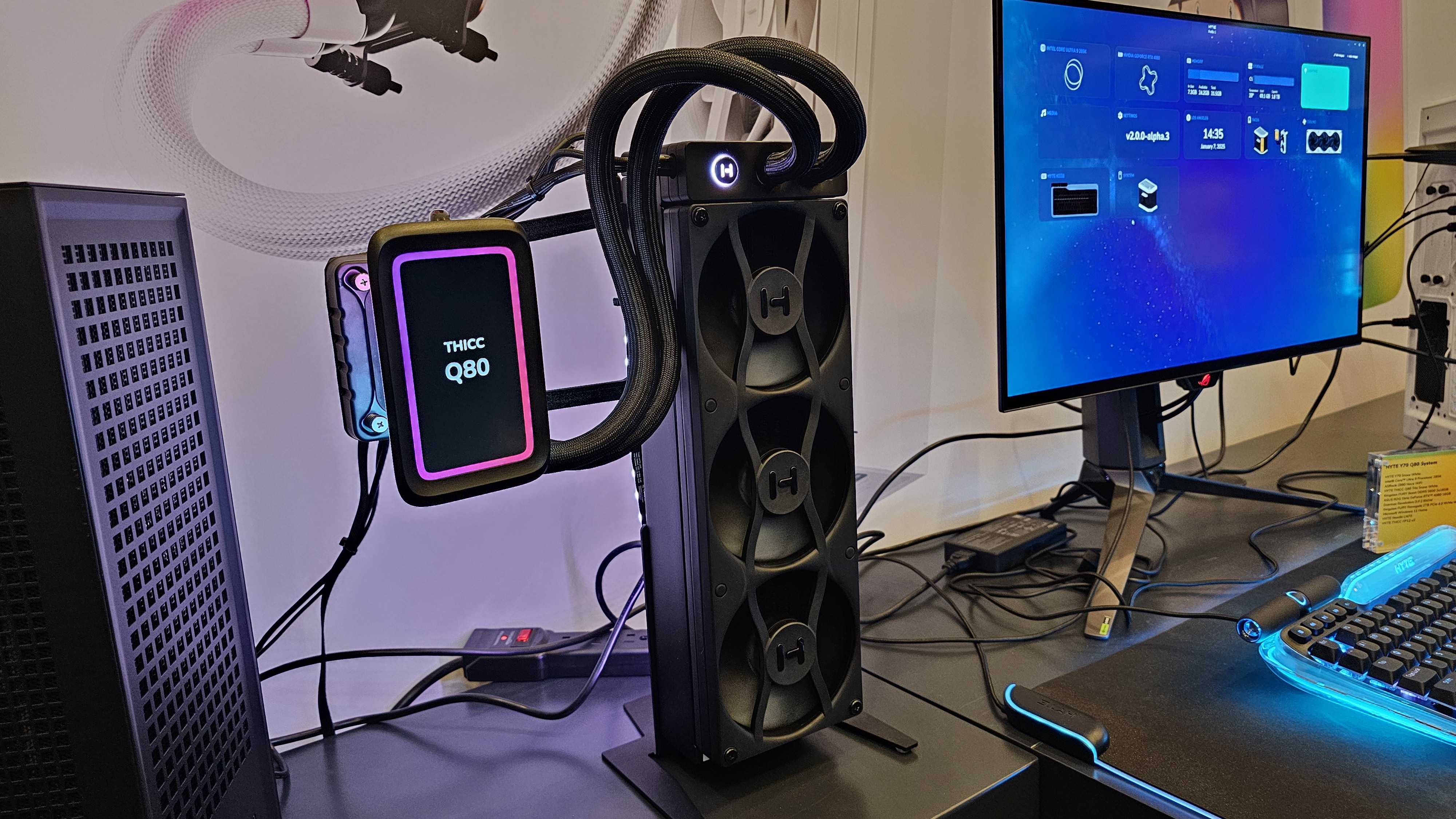 Hyte THICC Q80 Trio CPU AIO water cooler