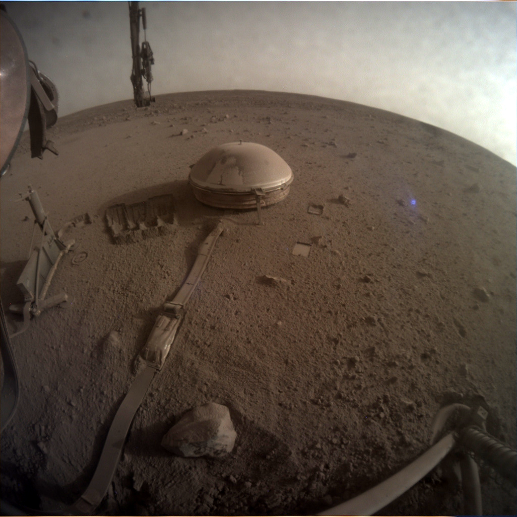 InSight tweeted this latest, dust-covered selfie to the world on 12/19.