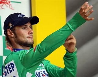 Boonen was quite content to be in green during the 2007 Tour de France.