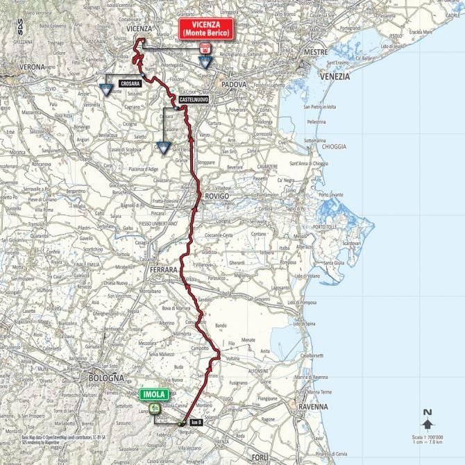 Giro d'Italia 2015: Stage 12 route map