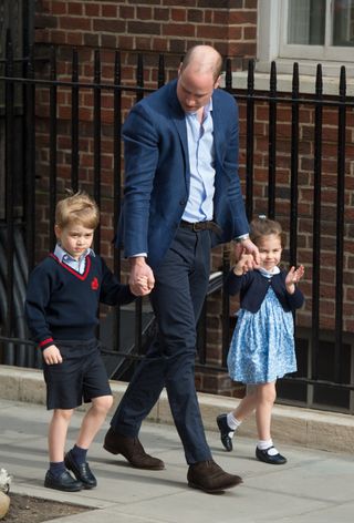 Prince William with Prince George and Princess Charlotte