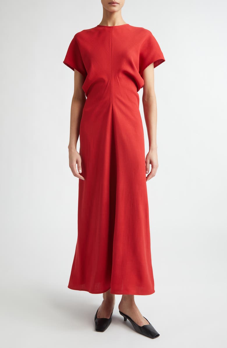 Slouch Waist Wool Dress