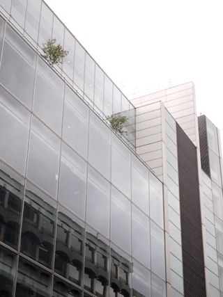 Foster + Partners’ 1990 building for ITN, viewed from Gough Street, EC1