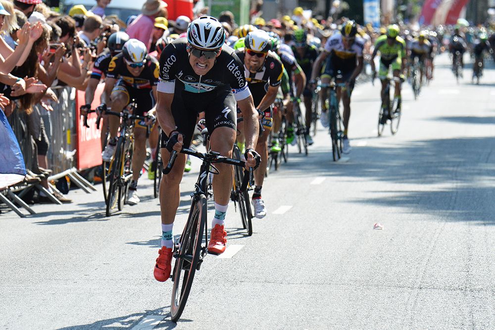 Zdenek Stybar (Etixx-Quickstep) en route to his Tour de France stage win