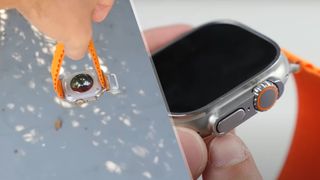 a screenshot of the Apple Watch Ultra being dropped
