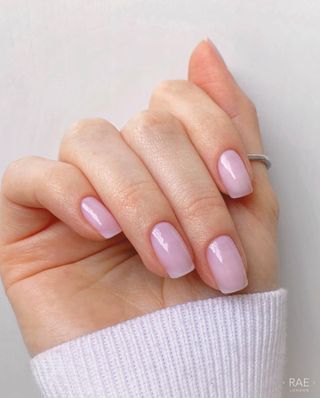 Square lilac jelly nails