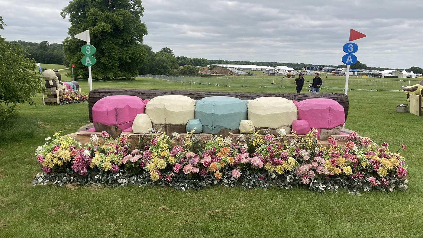 Bramham Horse Trials cross-country course 2023: fence 3a