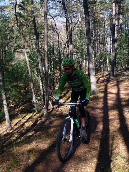 Jordyn at Freeze Thaw Cycles takes a spin on the Raystown trails.