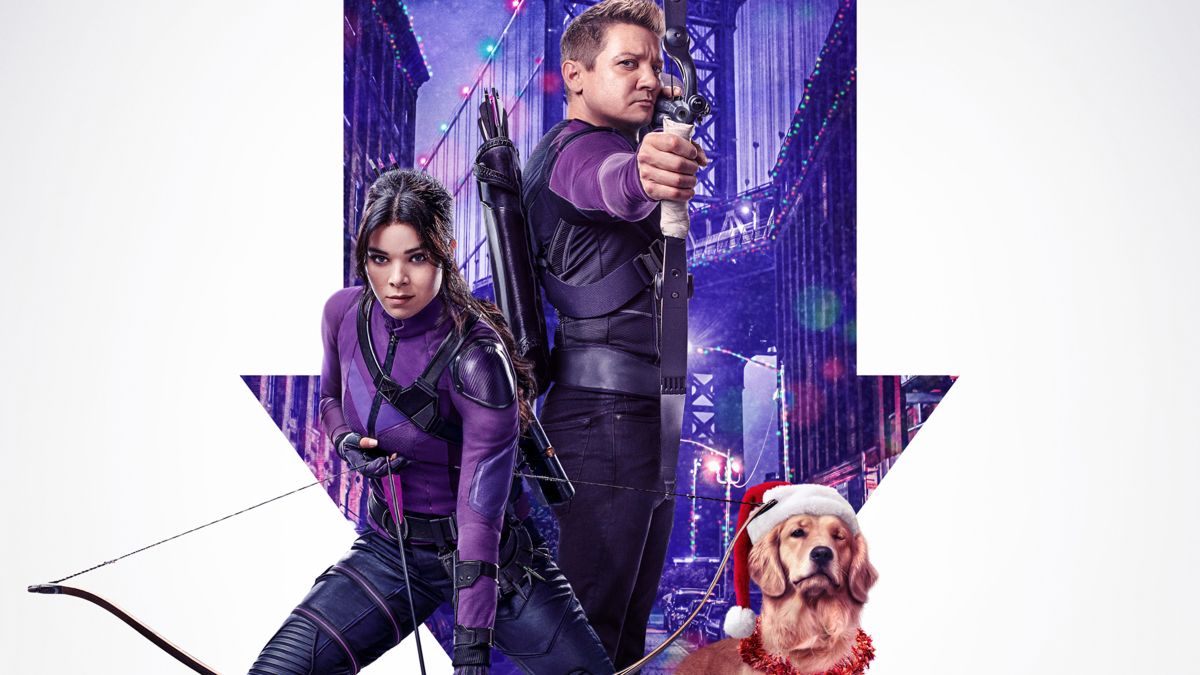 An official poster for Marvel Studios&#039; Hawkeye TV show on Disney Plus