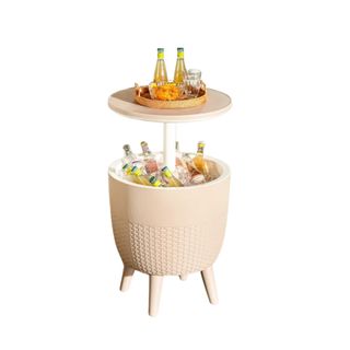 Cancun Resin Outdoor 2-In-1 Side Table and Cooler