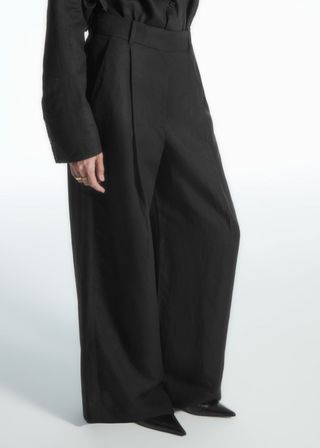 COS Relaxed Linen-blend Wide Leg Trousers