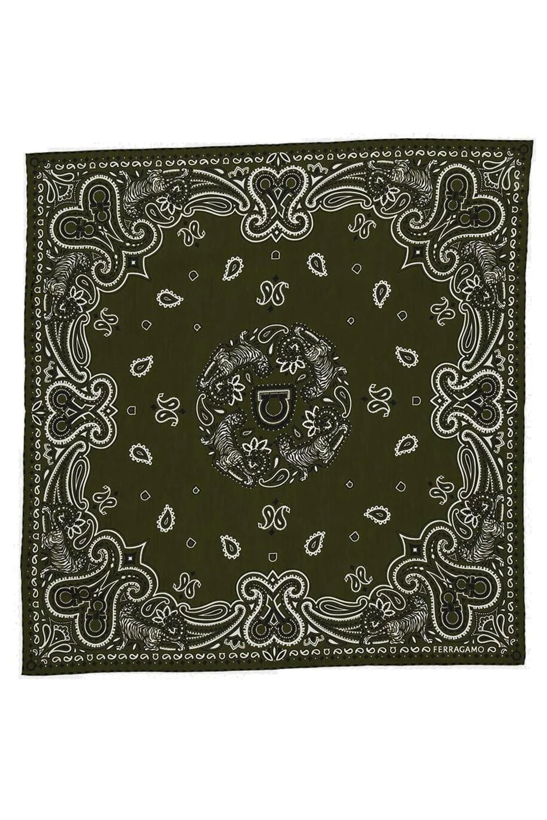 Ferragamo, Arabesque Print Bandana