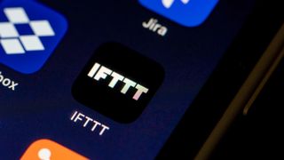 ifttt app logo on an iphjone home screen