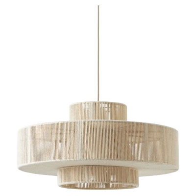 oversized linen thread pendant light