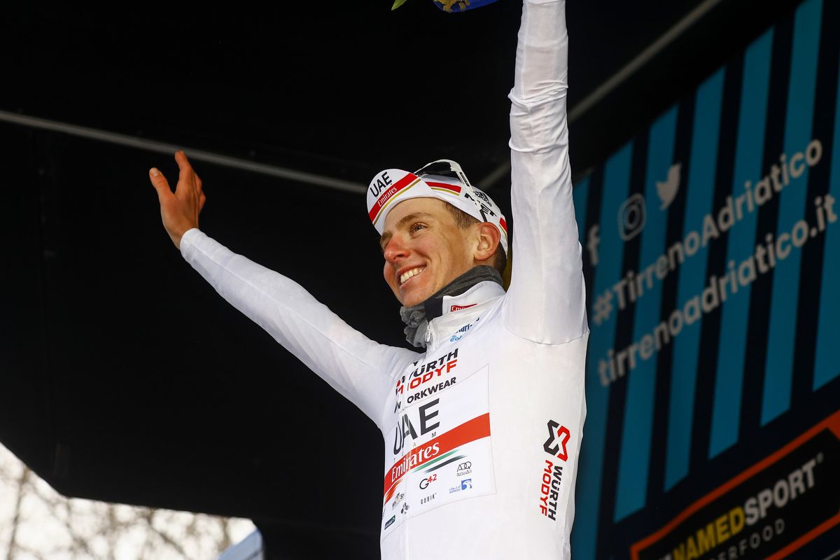 Tirreno Adriatico 2022 - 57th Edition - 6th stage Apecchio - Carpegna 215 km - 12/03/2022 - Tadej Pogacar (SLO - UAE Team Emirates) - photo Luca Bettini/SprintCyclingAgency&Acirc;&copy;2022