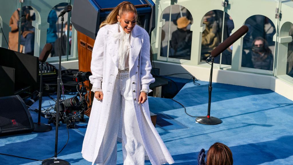 jlo chanel earrings inauguration