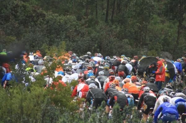 Riders were glad to see the back of the day's stage.