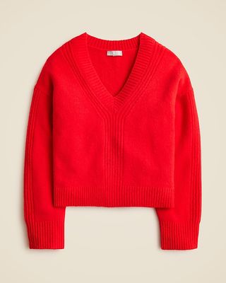 Relaxed V-Neck Sweater in Supersoft Yarn