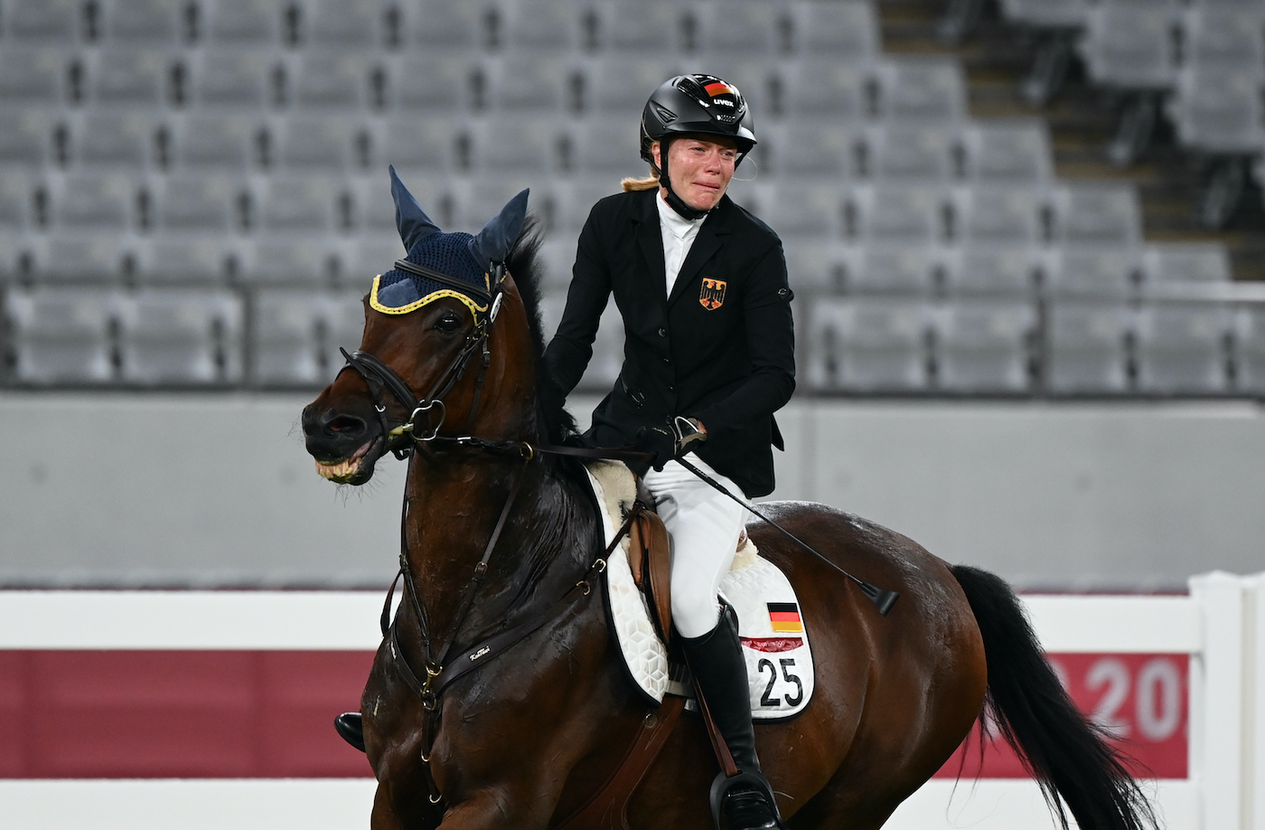 Annika Schleu in the Tokyo Olympics pentathlon